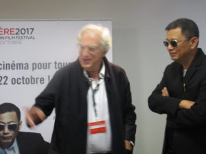 VICENÇ BATALLA | Le président de l'Institut Lumière, Bertrand Tavernier, et le primé 2017, Wong Kar-wai, avant la conférence de presse