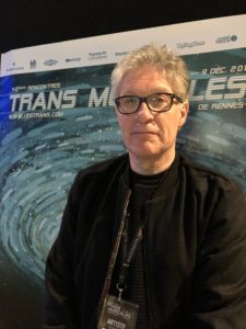 VICENÇ BATALLA | El periodista i productor musical Martin Meissonnier davant del cartell del Transmusicales 2018