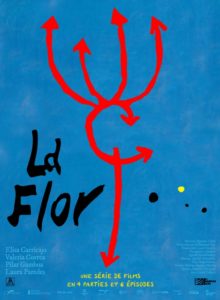 ARXIU | L'esquema de <em>La flor</em> de Mariano Llinás, en el cartell de la seva projecció a les sales franceses