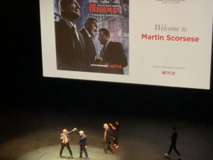 VICENÇ BATALLA | La proyección en el Auditorium de Lyon de <em>The Irishman</em>, con un Martin Scorsese alentado por Thierry Frémaux y Bertrand Tavernier detrás