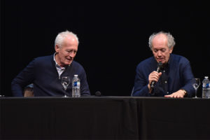 ROMANE REIGNEAUD/JEAN-LUC MÈGE/INSTITUT LUMIÈRE | Jean-Pierre y Luc Dardenne, en la clase magistral del teatro de los Celestinos el mismo viernes que la ceremonia del Premio Lumière