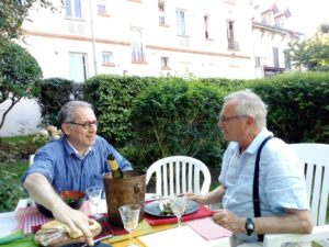 VICENÇ BATALLA | L'historien Lasha Otkhmezuri, co-auteur avec Jean Lopez de Barbarossa 1941. La guerre absolue, et Philippe Torrens, le correcteur du livre, chez le premier