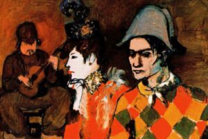 METROPOLITAIN MUSEUM OF ART NEW YORK | Le tableau <em>Au Lapin Agile</em> de 1905, dans lequel Pablo Picasso s'illustre lui-même en arlequin aux côtés de sa muse Germaine Gargallo et qui est interprété comme l'adieu à une époque de Montmartre